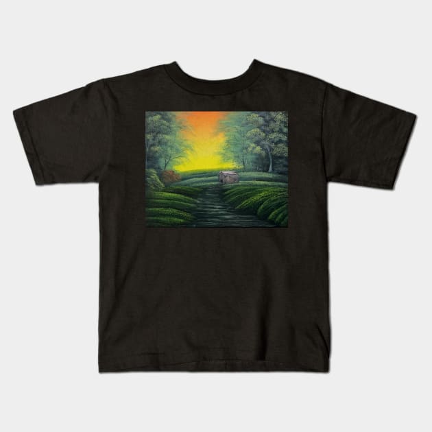 Nestled Cabin Kids T-Shirt by J&S mason